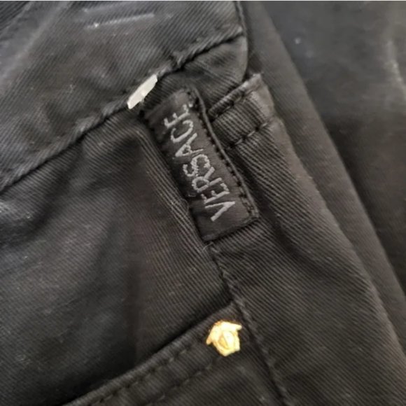 ❤️ Versace Jeans Couture Slim Straight Black Jeans - Picture 6 of 9
